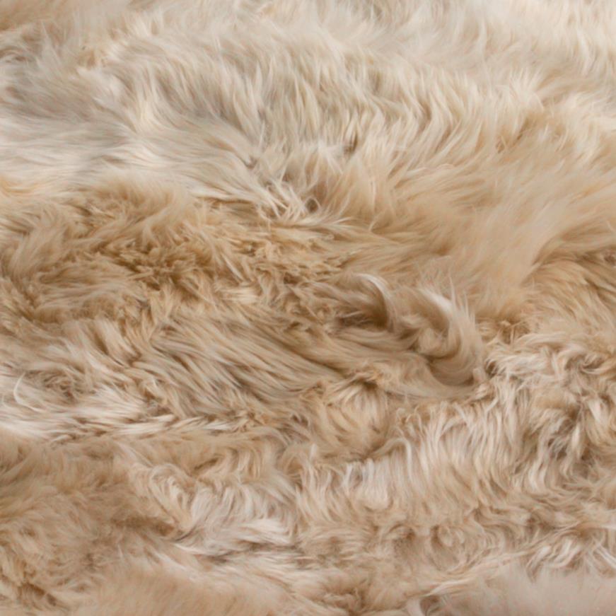 Beige Sheepskin Rug XXL 120 x 60cm 1.5kg - CasaFenix