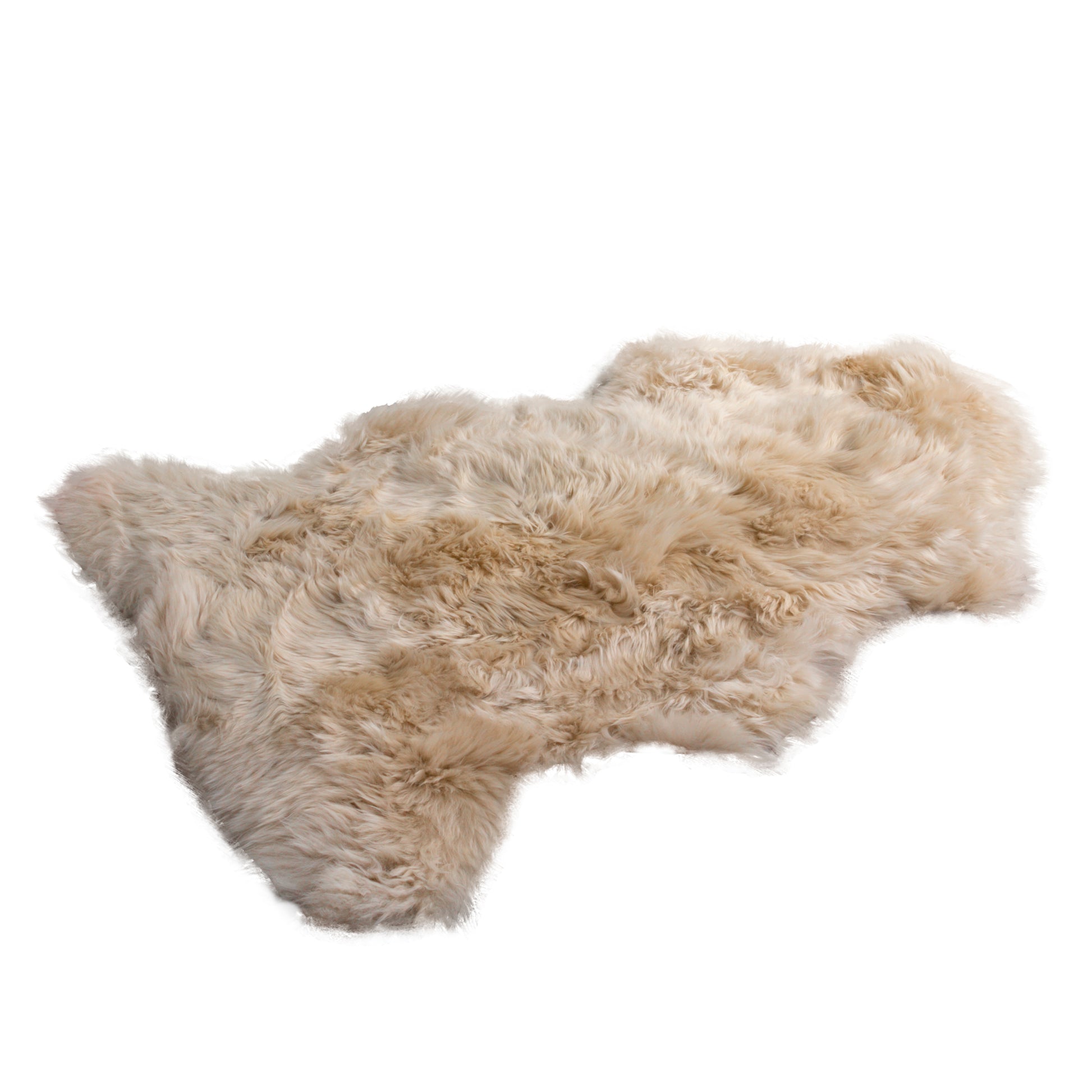 Beige Sheepskin Rug XXL 120 x 60cm 1.5kg - CasaFenix