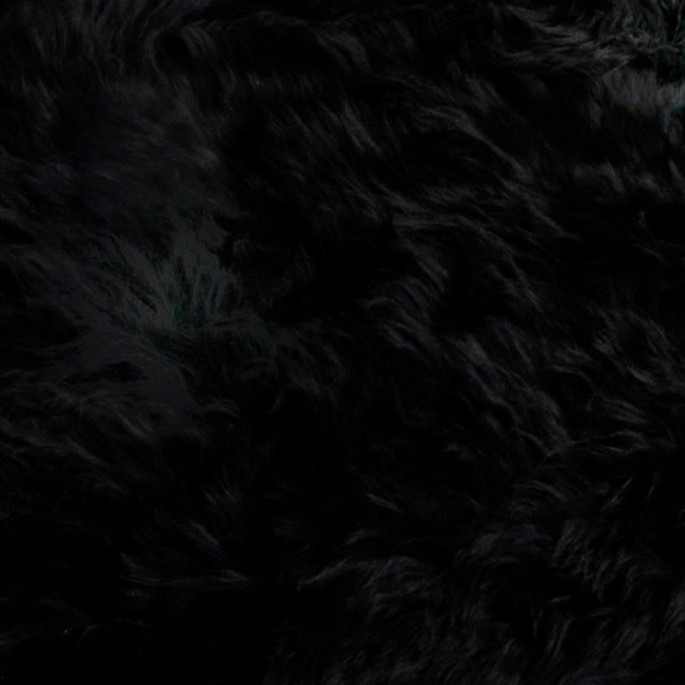 Black Sheepskin Rug XXL 120 x 60cm 1.5kg - CasaFenix