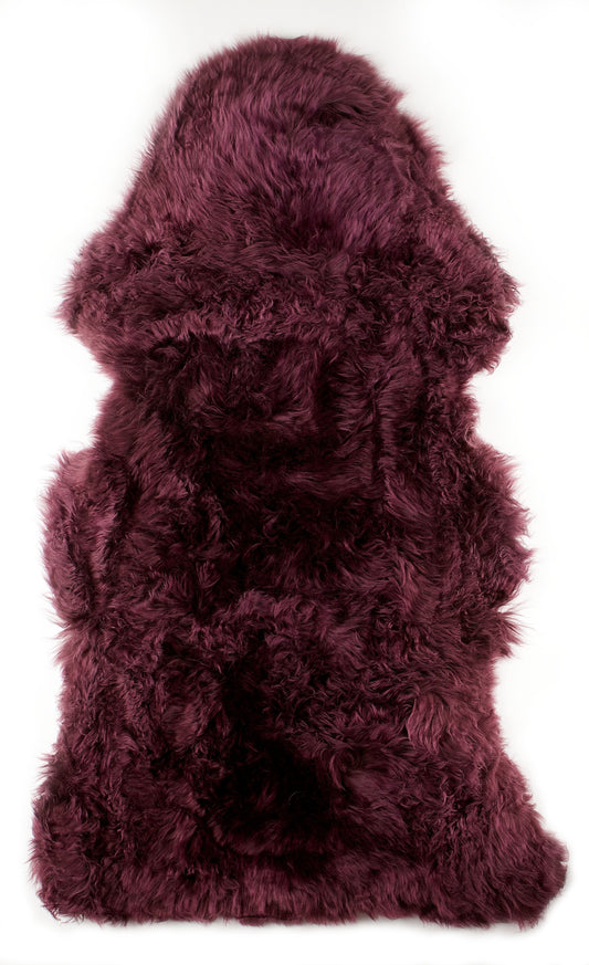 Purple Sheepskin Rug XXL 120 x 60cm 1.5kg - CasaFenix