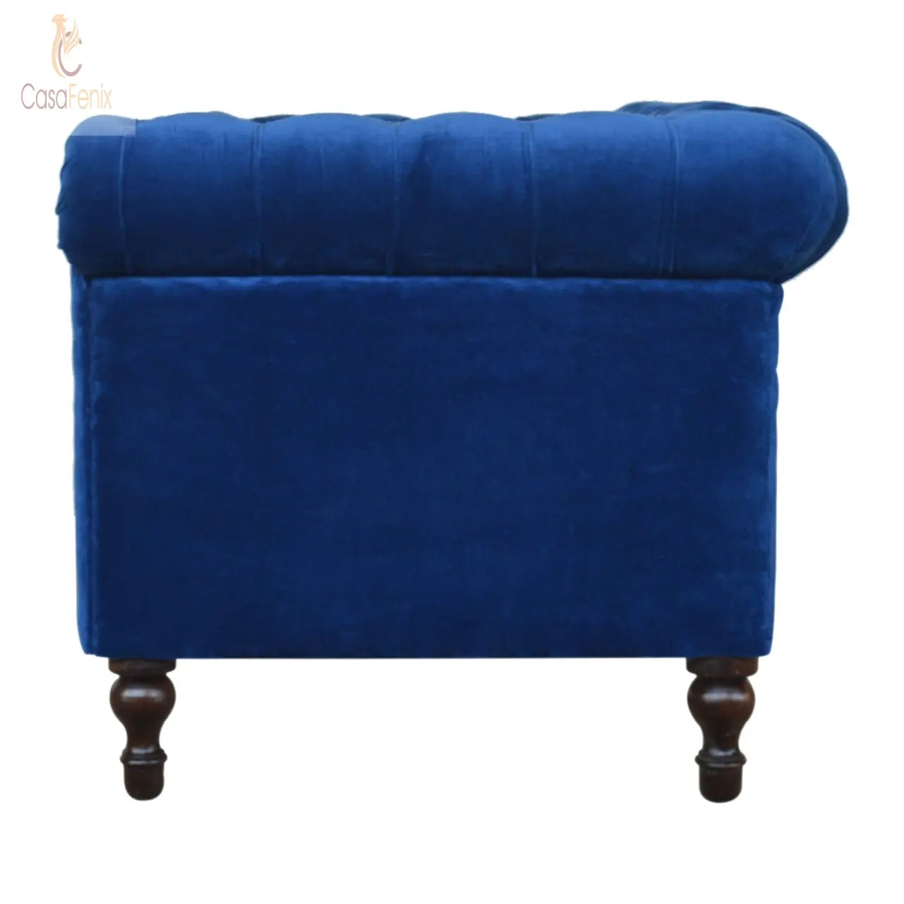 Royal Blue Velvet Chesterfield Sofa Sofa CasaFenix