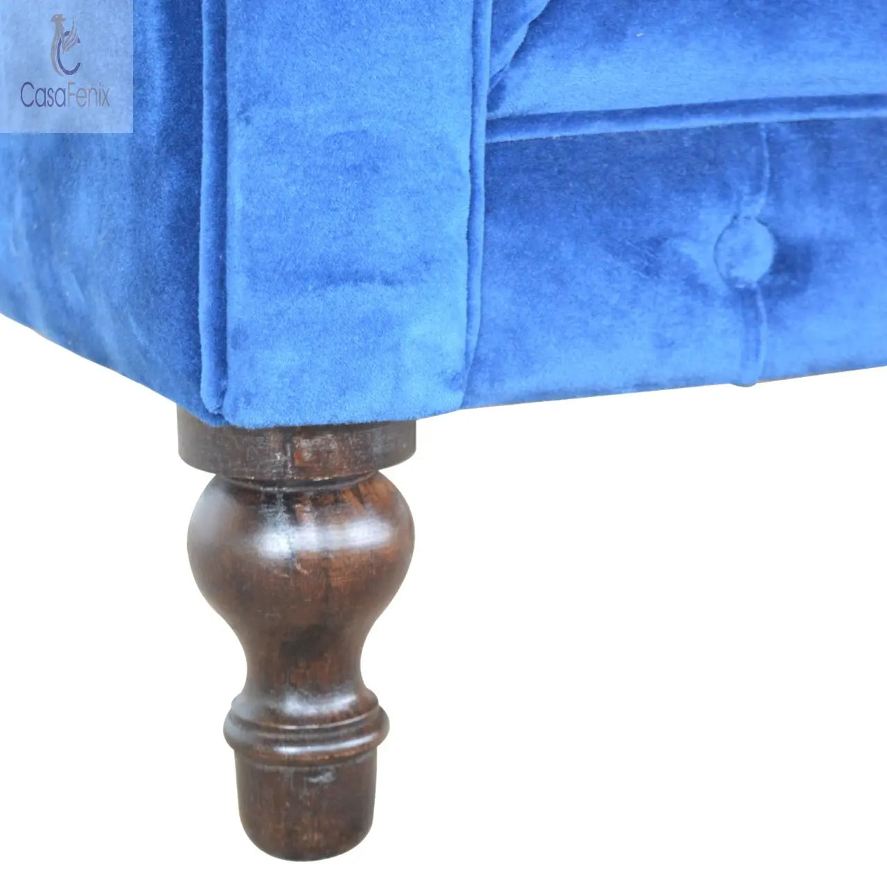 Royal Blue Velvet Chesterfield Sofa Sofa CasaFenix