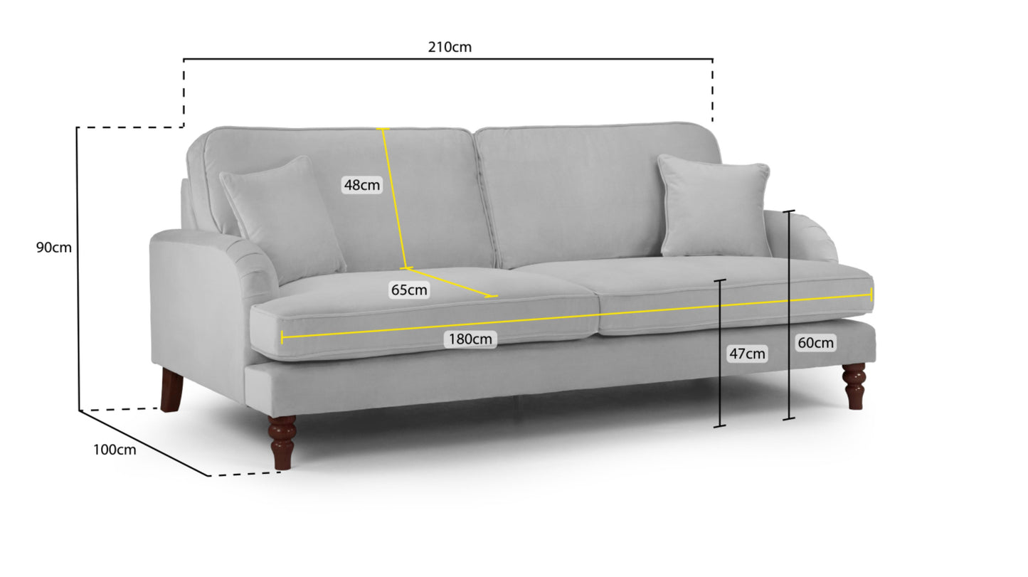 Rupert Sofa Plush Beige 1, 2, 3, 4 Seat + 4 Seat Corner Settee & Footstool Sofa CasaFenix