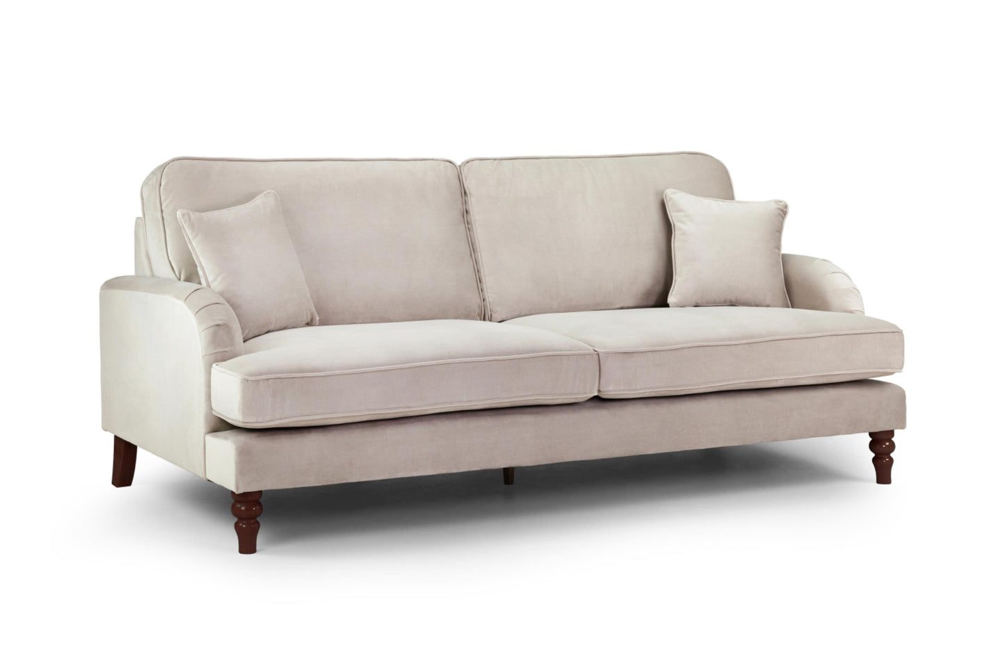 Rupert Sofa Plush Beige 1, 2, 3, 4 Seat + 4 Seat Corner Settee & Footstool Sofa CasaFenix