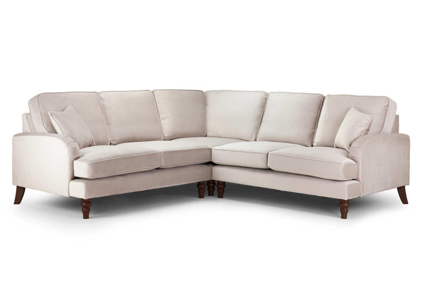 Rupert Sofa Plush Beige 1, 2, 3, 4 Seat + 4 Seat Corner Settee & Footstool Sofa CasaFenix