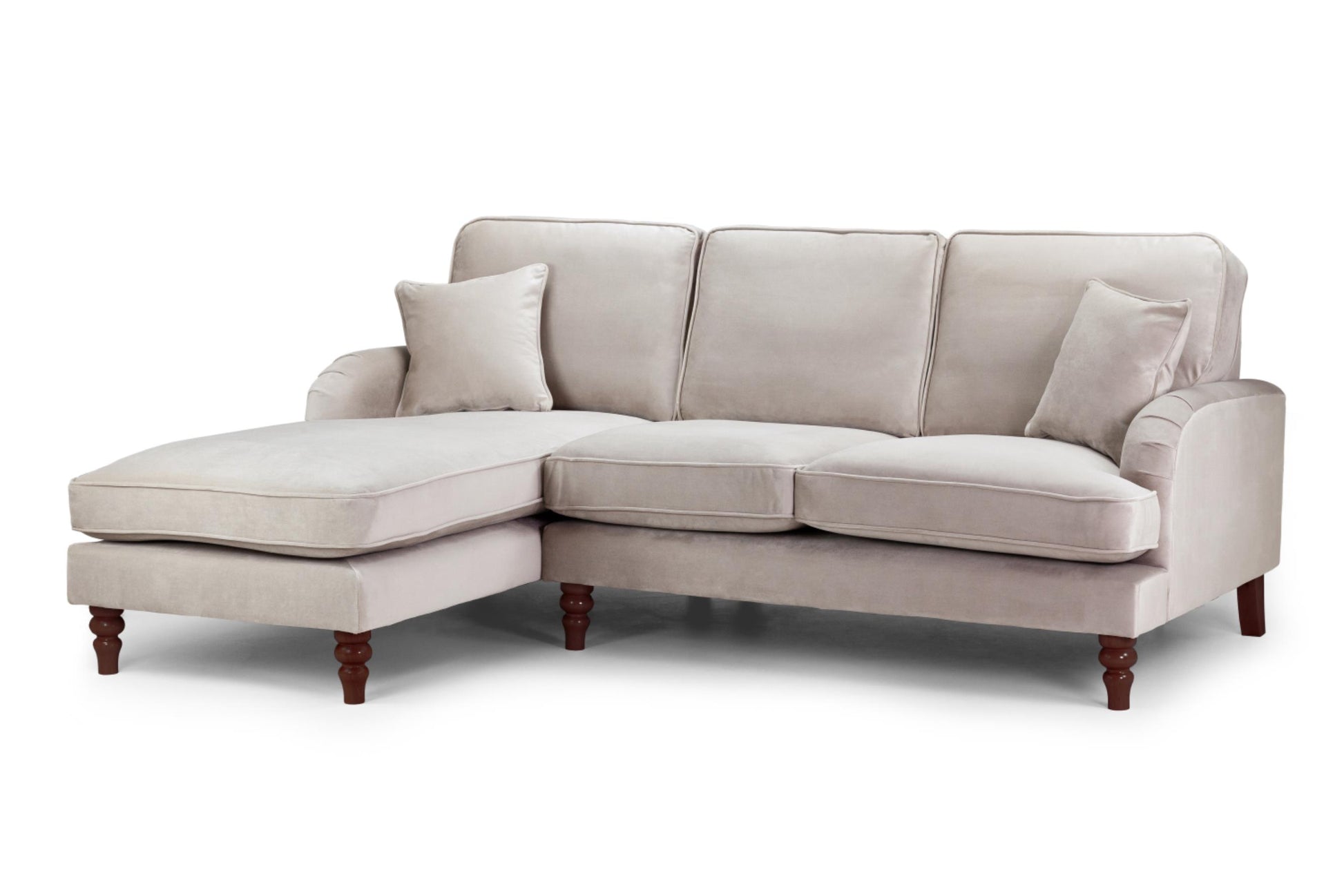 Rupert Sofa Plush Beige 1, 2, 3, 4 Seat + 4 Seat Corner Settee & Footstool Sofa CasaFenix