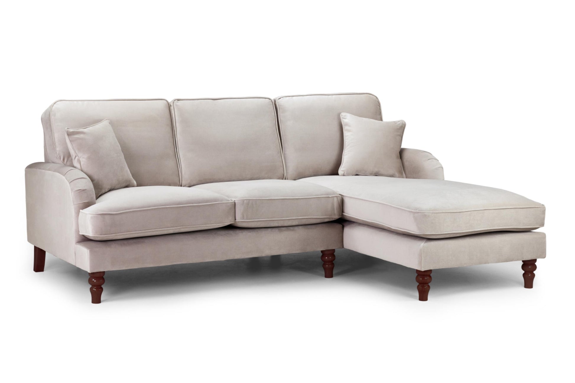 Rupert Sofa Plush Beige 1, 2, 3, 4 Seat + 4 Seat Corner Settee & Footstool Sofa CasaFenix