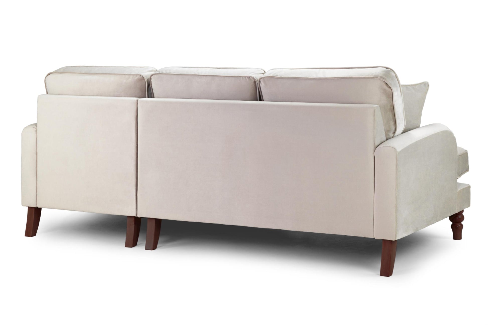 Rupert Sofa Plush Beige 1, 2, 3, 4 Seat + 4 Seat Corner Settee & Footstool Sofa CasaFenix