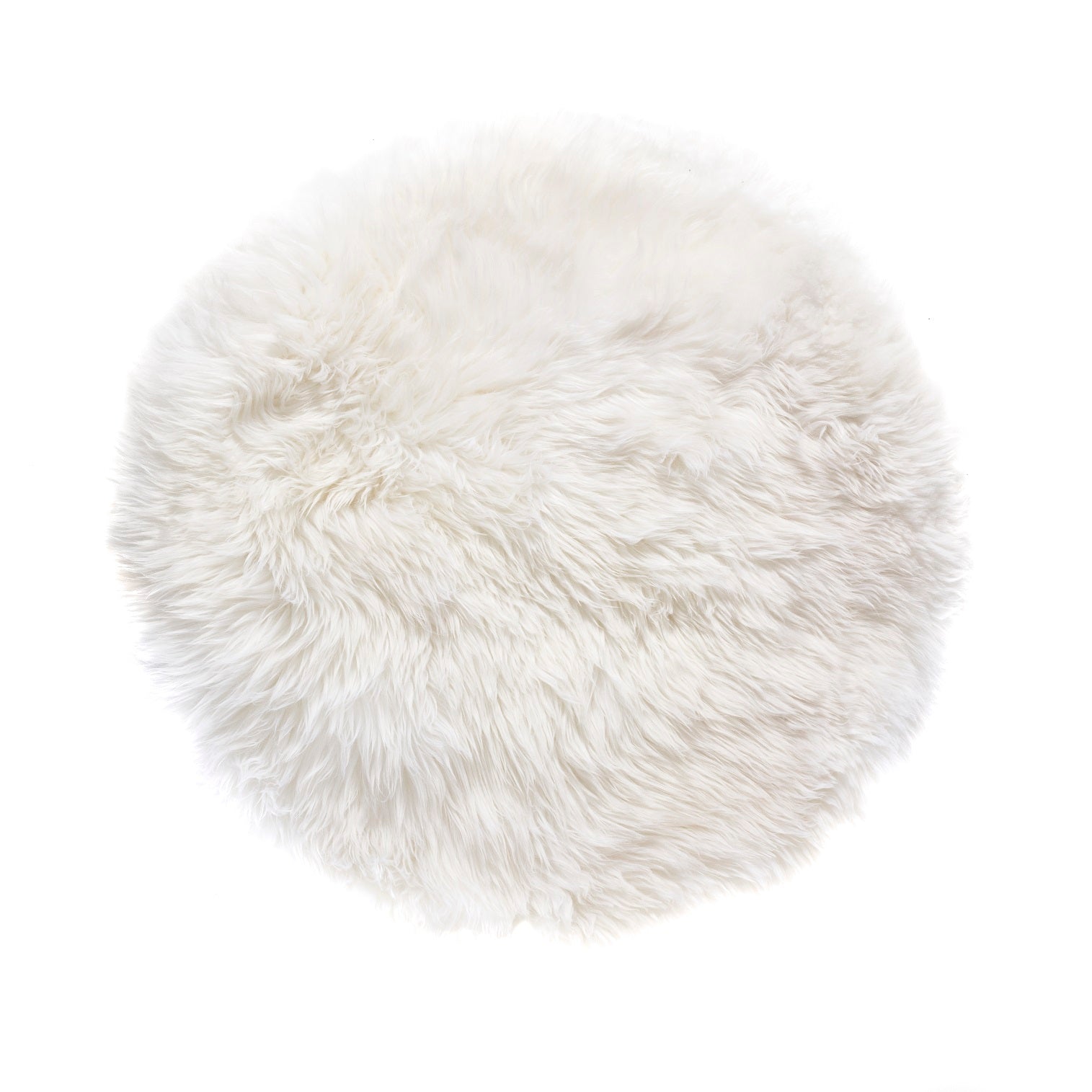 Natural Rectangle Sheepskin Rug - Circle 70cm Diameter - CasaFenix