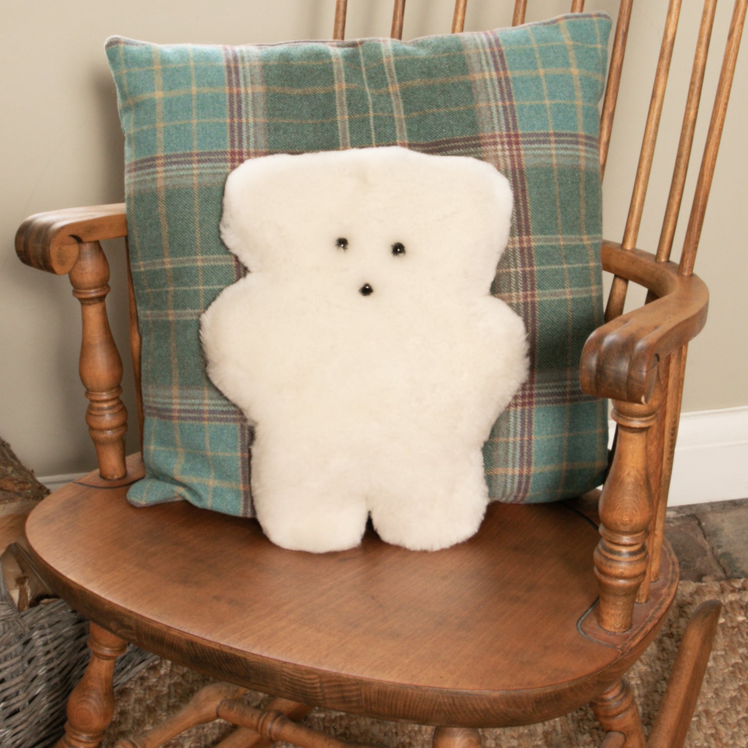 Sheepskin Teddy Bear 40 x 35cm - CasaFenix