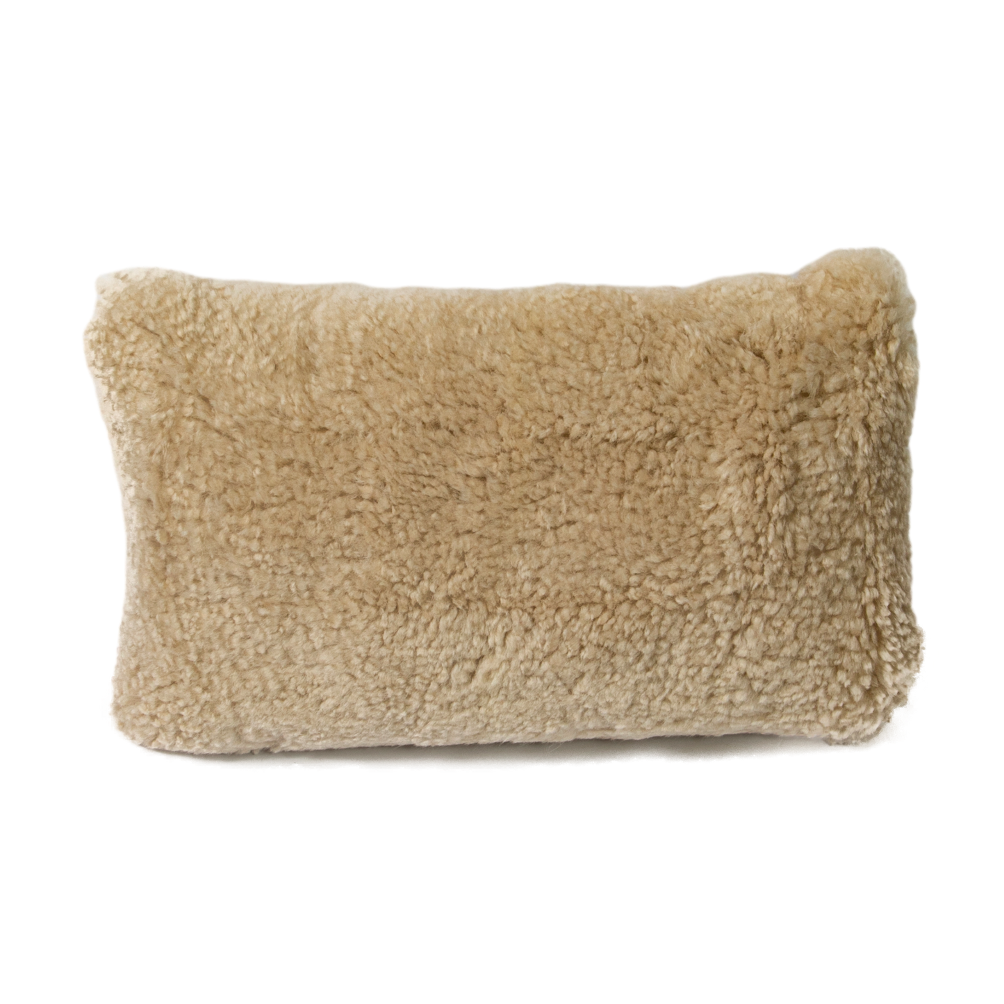 Cream Short Pile Sheepskin Cushion 50x30cm - CasaFenix