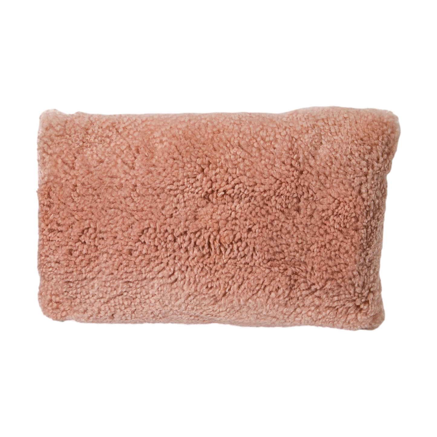 Pink Short Pile Sheepskin Cushion 50 x 30cm - CasaFenix