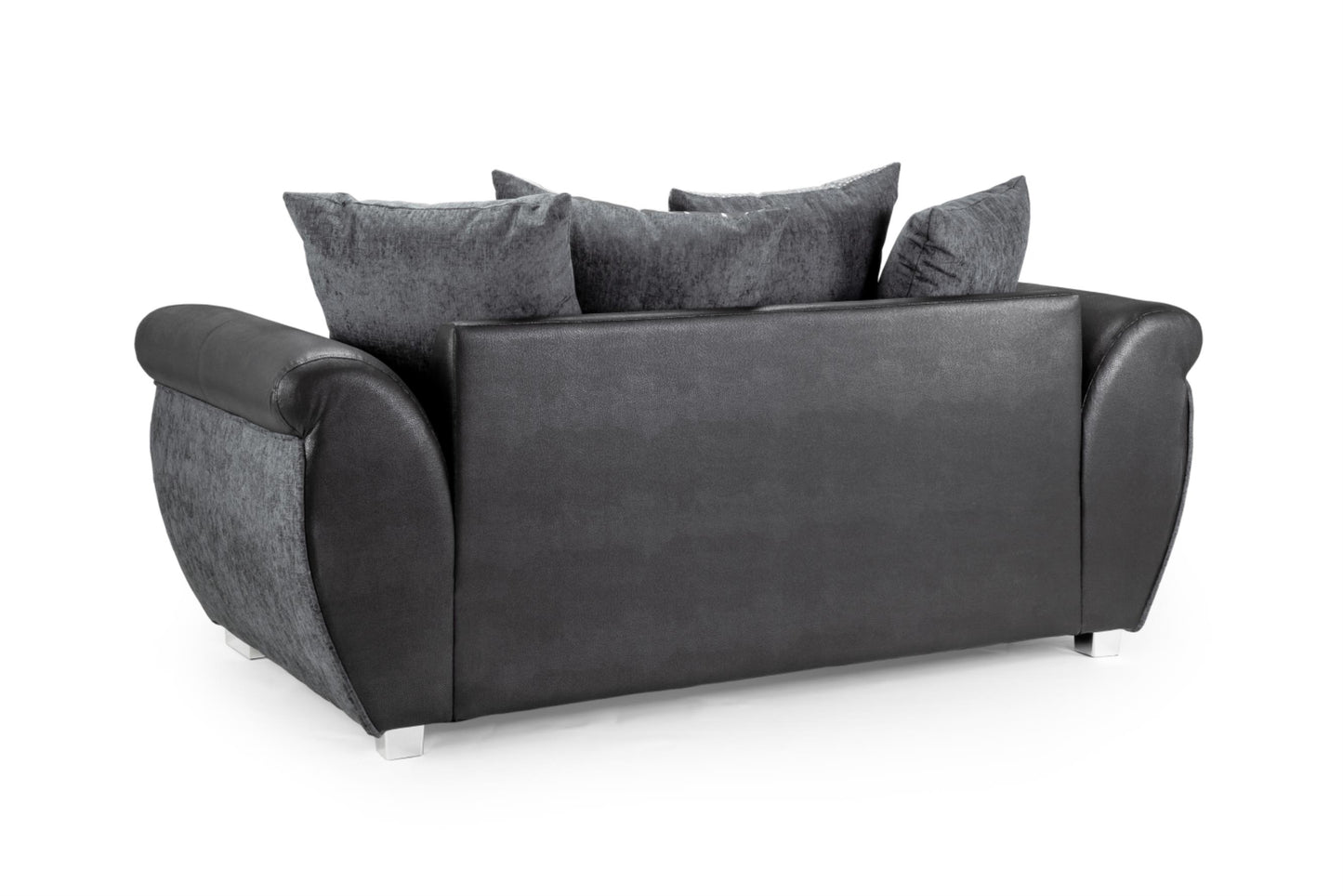 Shannon Fabric Sofa in 1, 2, 3 Seat, 4 Seat Corner Settee & Footstool. Chrome Feet Sofa CasaFenix