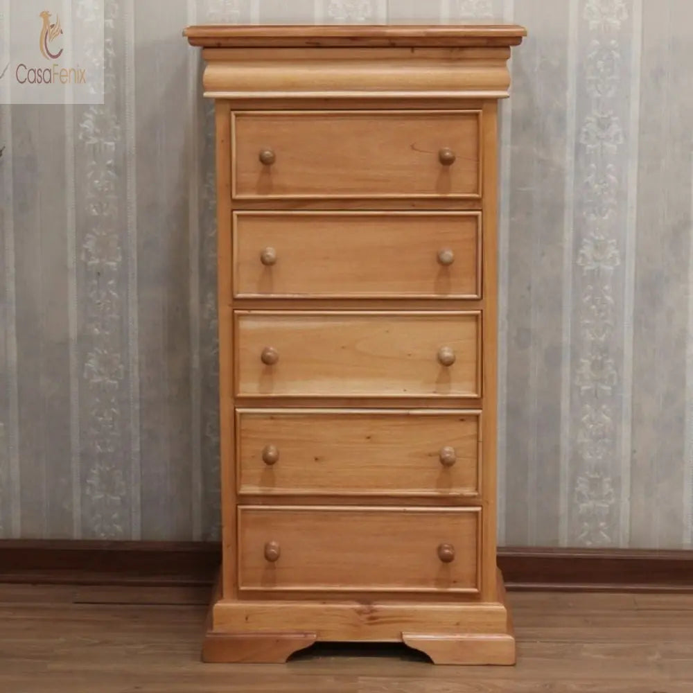 Sleigh Chest of 6 Drawers - 1 Hidden Solid Mahogany Wellington Chest Bedroom Storage CasaFenix