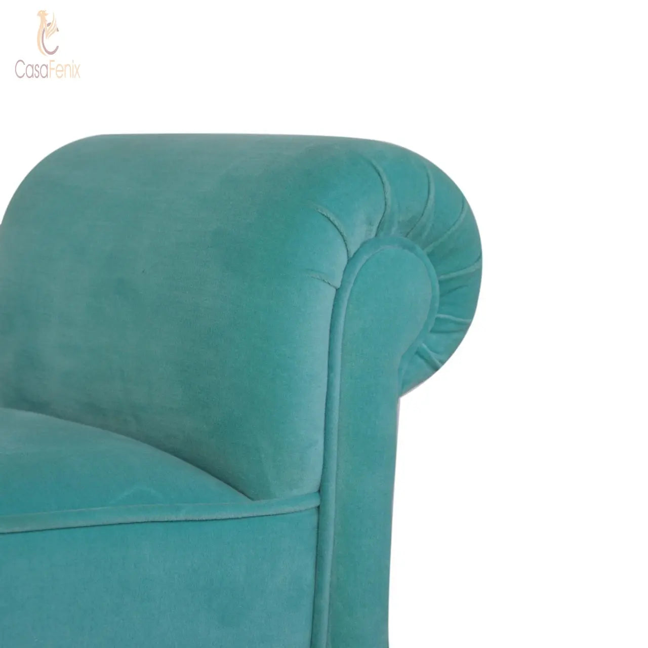 Aqua Velvet Bench Bedroom Dressing Table Seat / Stool - CasaFenix