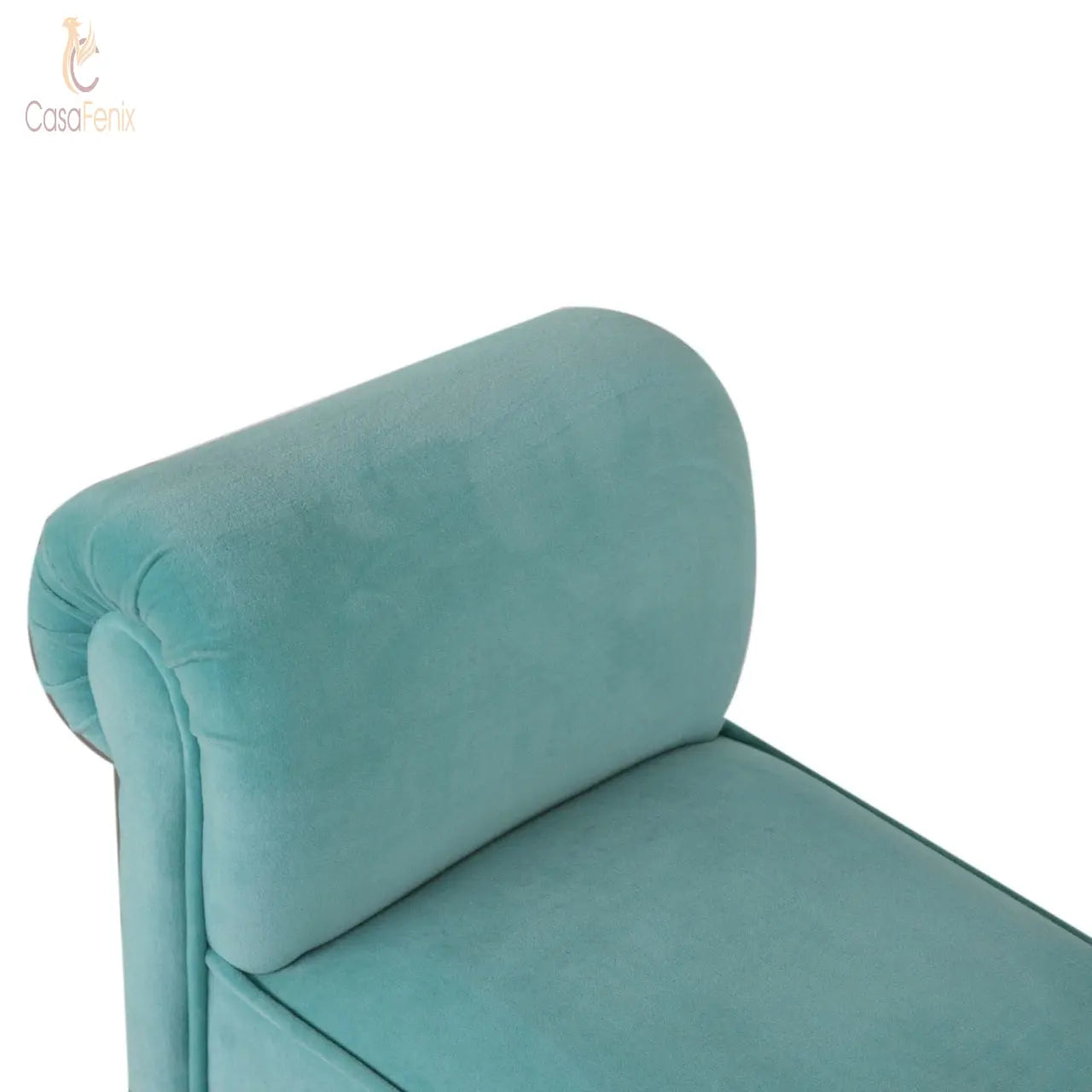 Aqua Velvet Bench Bedroom Dressing Table Seat / Stool - CasaFenix