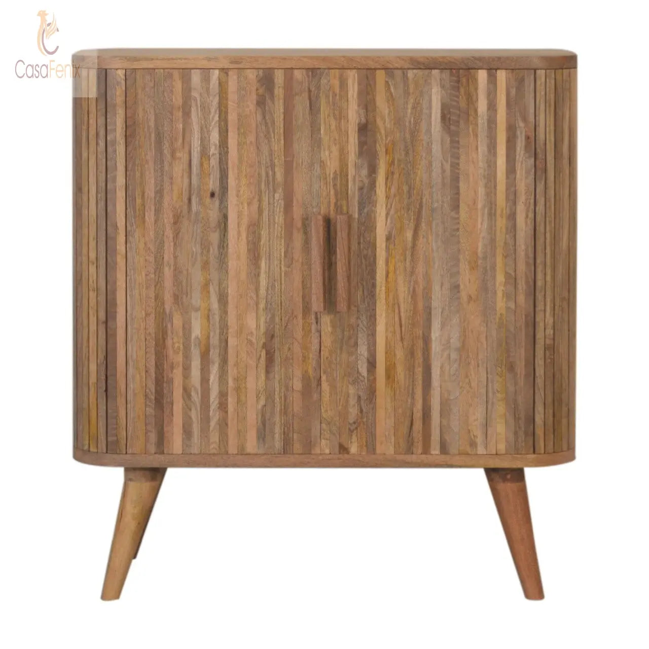 Stripe 2 Door Cabinet 100% solid mango wood - CasaFenix