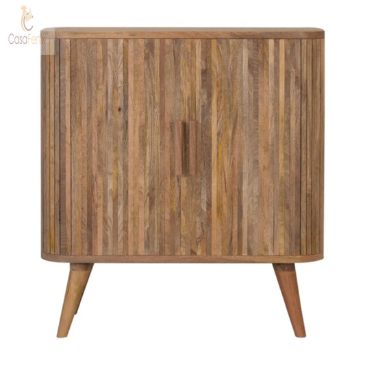 Stripe 2 Door Cabinet 100% solid mango wood - CasaFenix