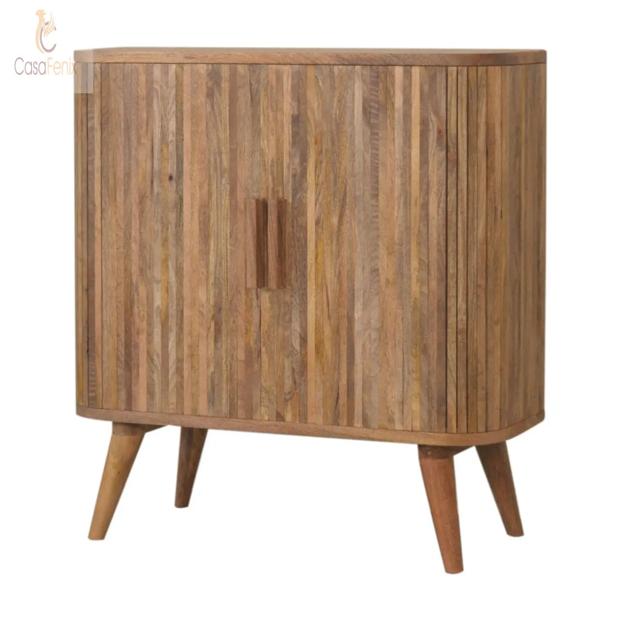 Stripe 2 Door Cabinet 100% solid mango wood - CasaFenix