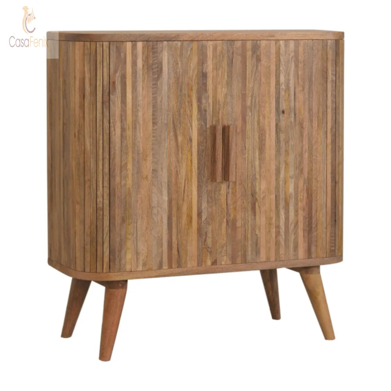 Stripe 2 Door Cabinet 100% solid mango wood - CasaFenix