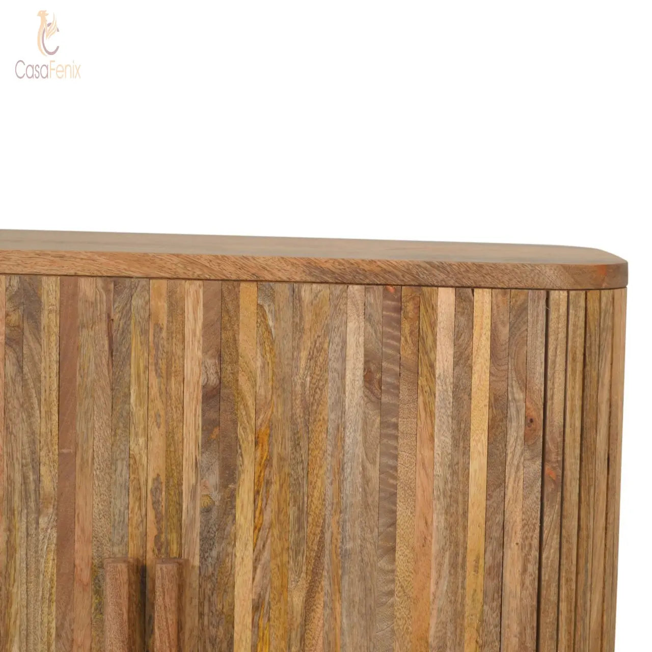 Stripe 2 Door Cabinet 100% solid mango wood - CasaFenix