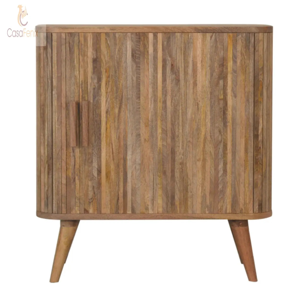 Stripe 2 Door Cabinet 100% solid mango wood - CasaFenix