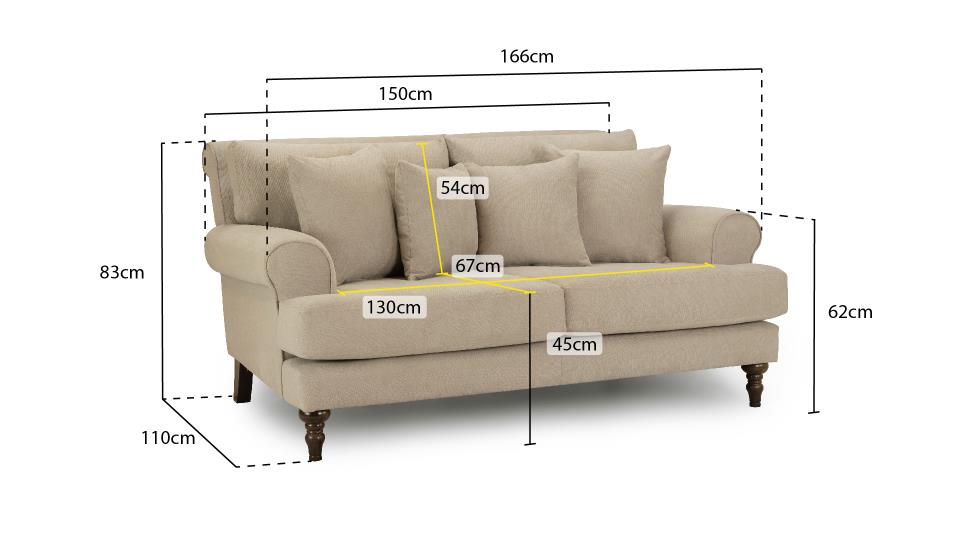 Summer Fabric Sofa in Beige or Grey available in 1, 2, 3, 4 Seat and Footstool Sofa CasaFenix