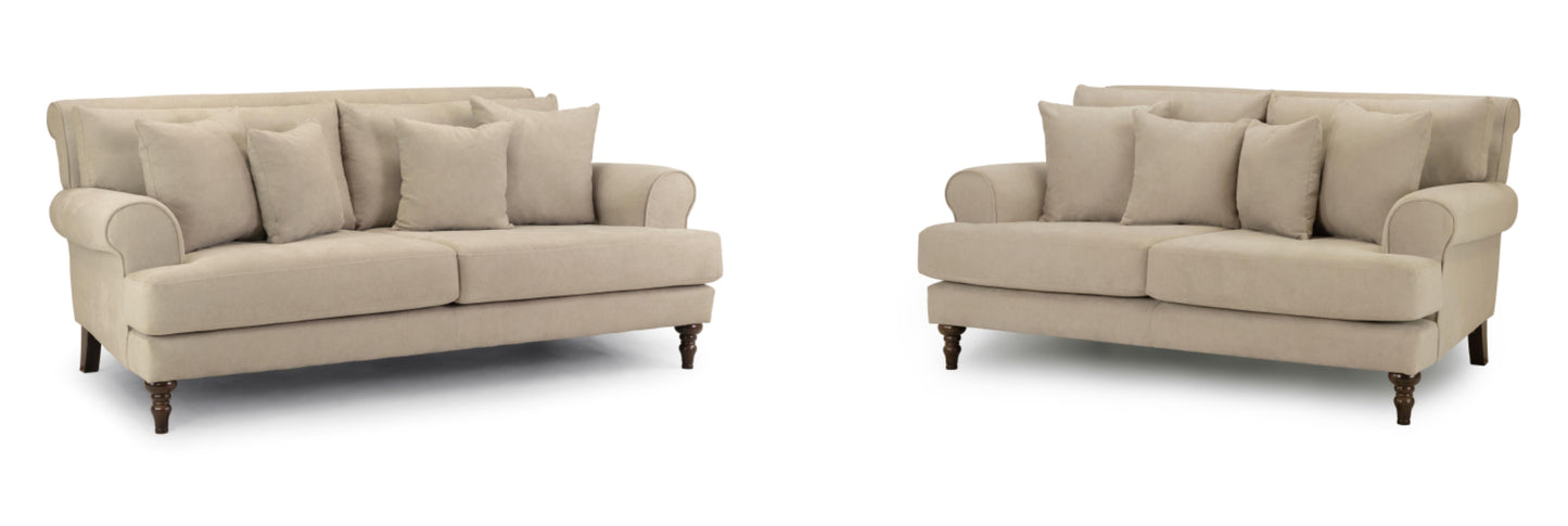 Summer Fabric Sofa in Beige or Grey available in 1, 2, 3, 4 Seat and Footstool Sofa CasaFenix