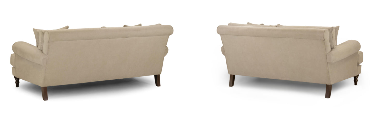 Summer Fabric Sofa in Beige or Grey available in 1, 2, 3, 4 Seat and Footstool Sofa CasaFenix