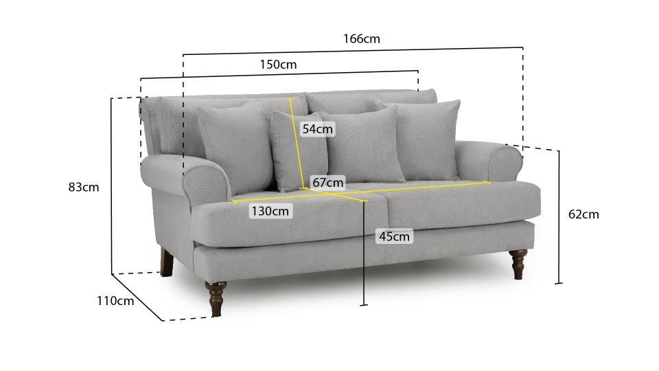 Summer Fabric Sofa in Beige or Grey available in 1, 2, 3, 4 Seat and Footstool Sofa CasaFenix