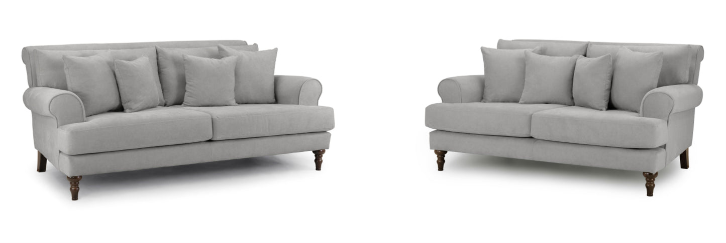 Summer Fabric Sofa in Beige or Grey available in 1, 2, 3, 4 Seat and Footstool Sofa CasaFenix