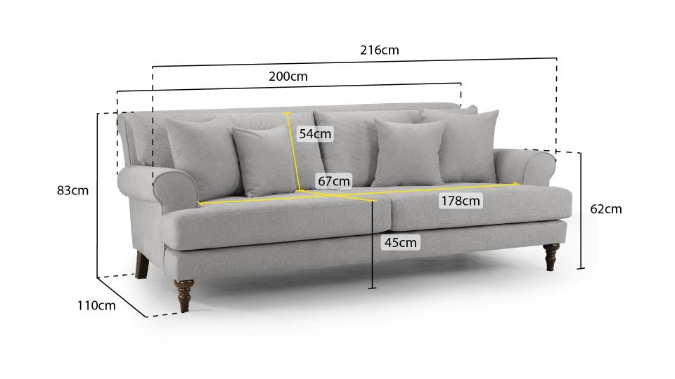 Summer Fabric Sofa in Beige or Grey available in 1, 2, 3, 4 Seat and Footstool Sofa CasaFenix