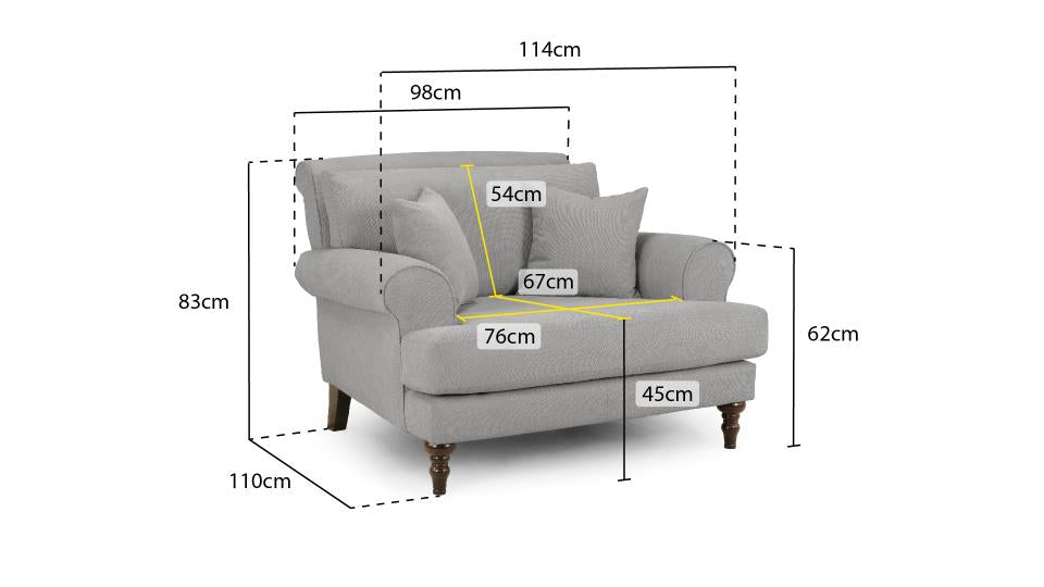 Summer Fabric Sofa in Beige or Grey available in 1, 2, 3, 4 Seat and Footstool Sofa CasaFenix