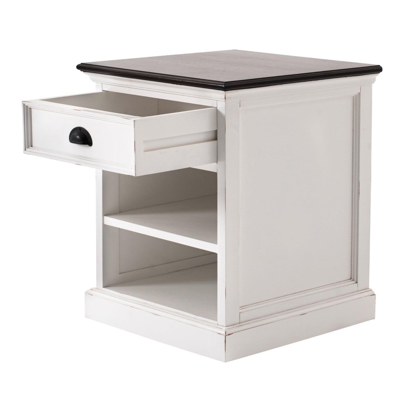 Halifax Accent collection by Nova Solo.  Bedside Table with Shelves CasaFenix