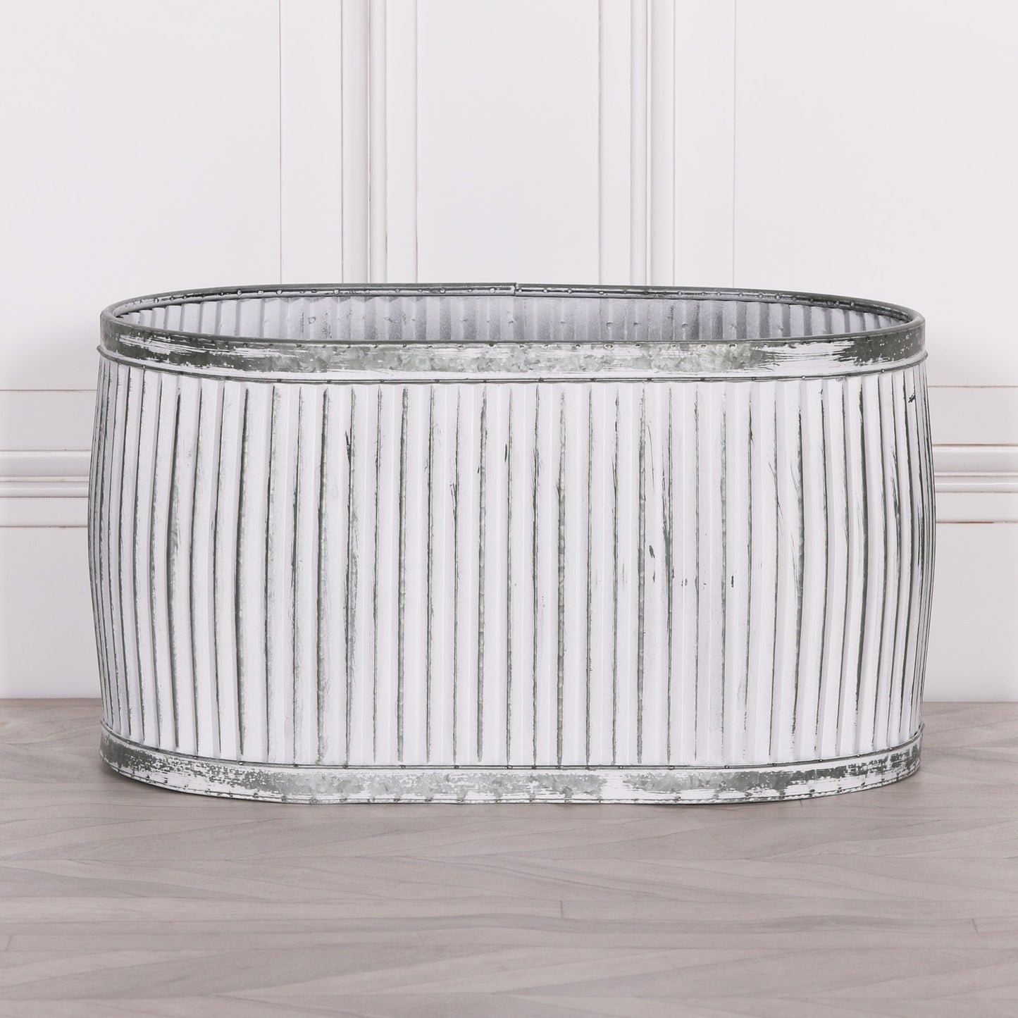 Dolly Tub Oval Metal Planter - Large CasaFenix