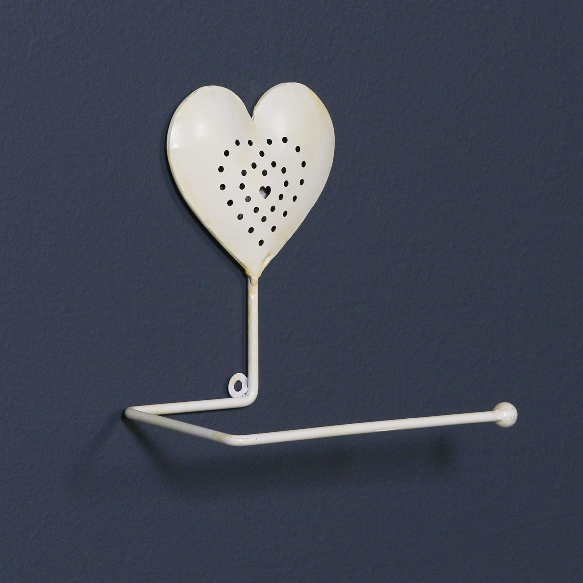 Cream Heart Toilet Roll Holder CasaFenix