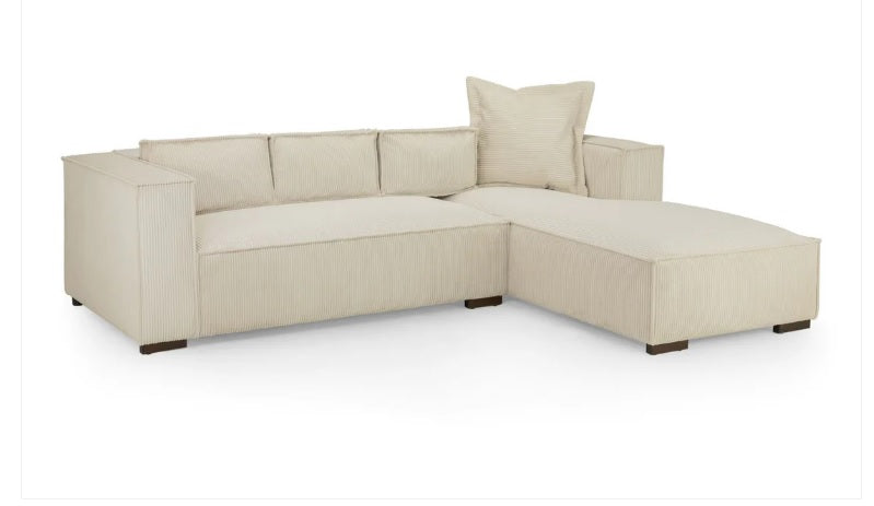 Chloe Fabric Corner Sofa in Beige or Grey 200 x 171cm overall Size (Copy) Sofa CasaFenix