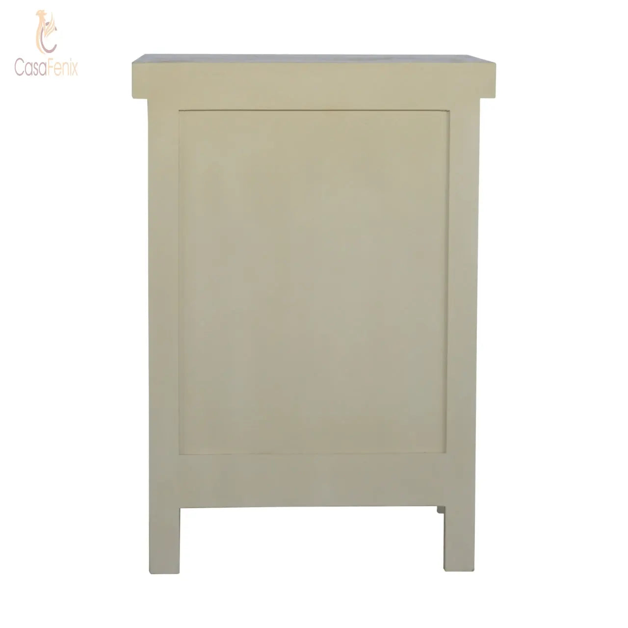 French Style Cream Kitchen Island Cabinet Wine / Veg Store 100% solid mango wood - CasaFenix