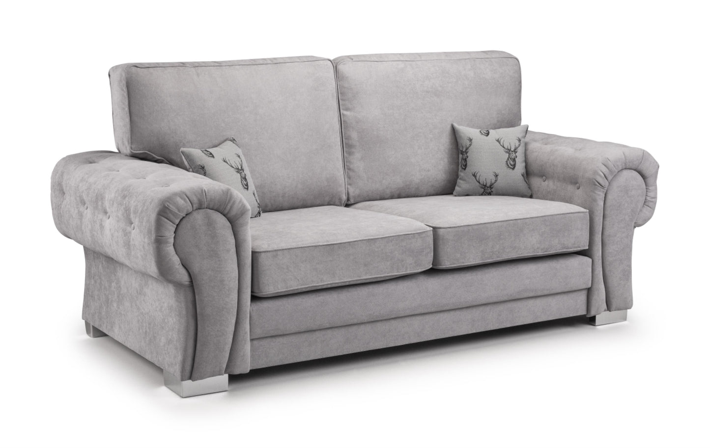 Verona Fullback Fabric Sofa In Black or Grey. 1, 2, 3 Seat Settee & Corner Sofa, Swivel Chair & Footstool Sofa CasaFenix