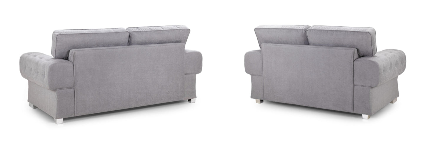 Verona Fullback Fabric Sofa In Black or Grey. 1, 2, 3 Seat Settee & Corner Sofa, Swivel Chair & Footstool Sofa CasaFenix