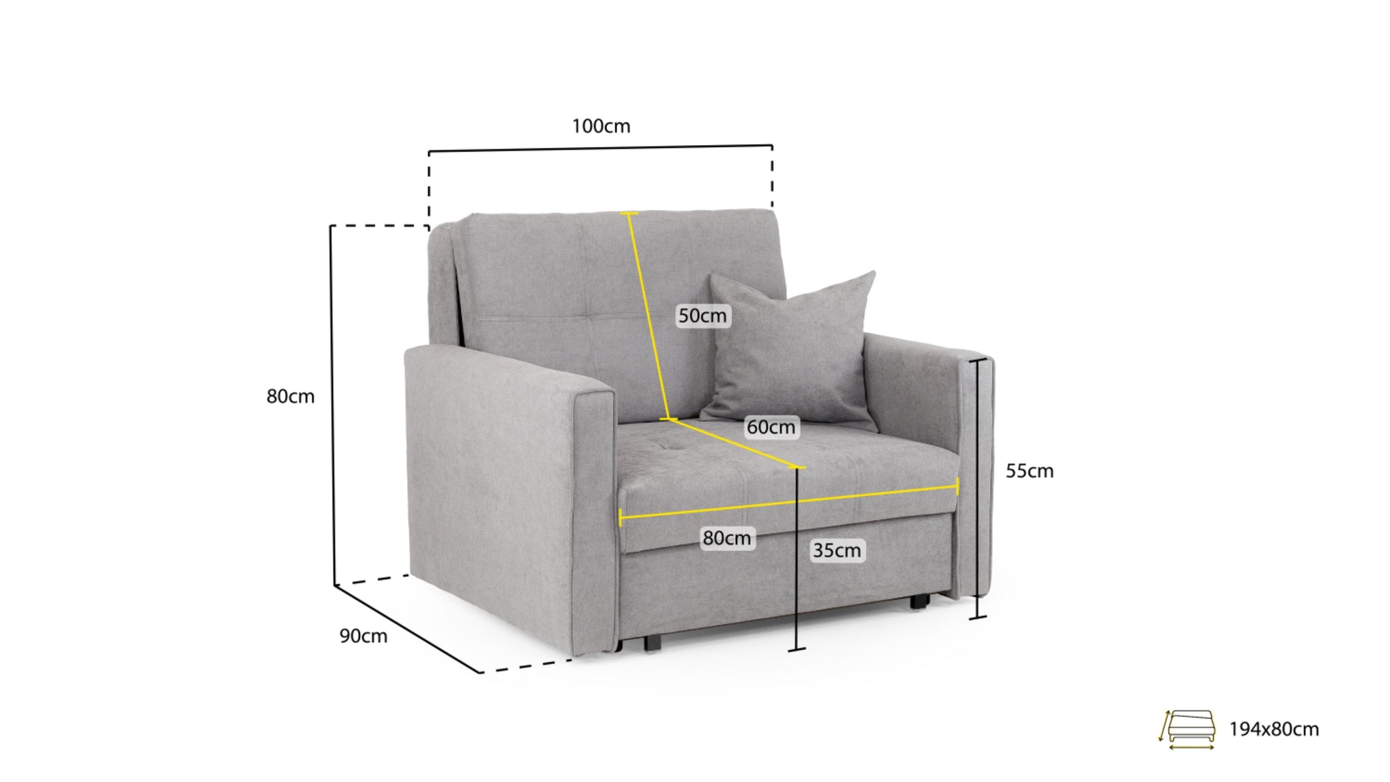 VIVA Sofabed 2 or 3 Seat Sofa Sofa CasaFenix