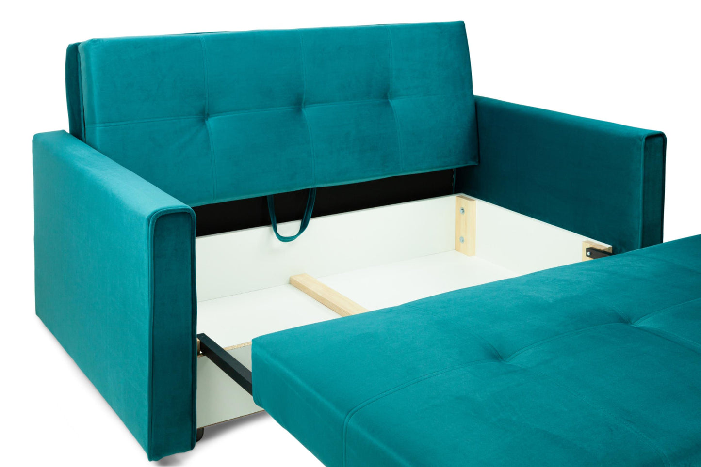 VIVA Sofabed 2 or 3 Seat Sofa in Grey, Teal or Faux Leather Sofa CasaFenix