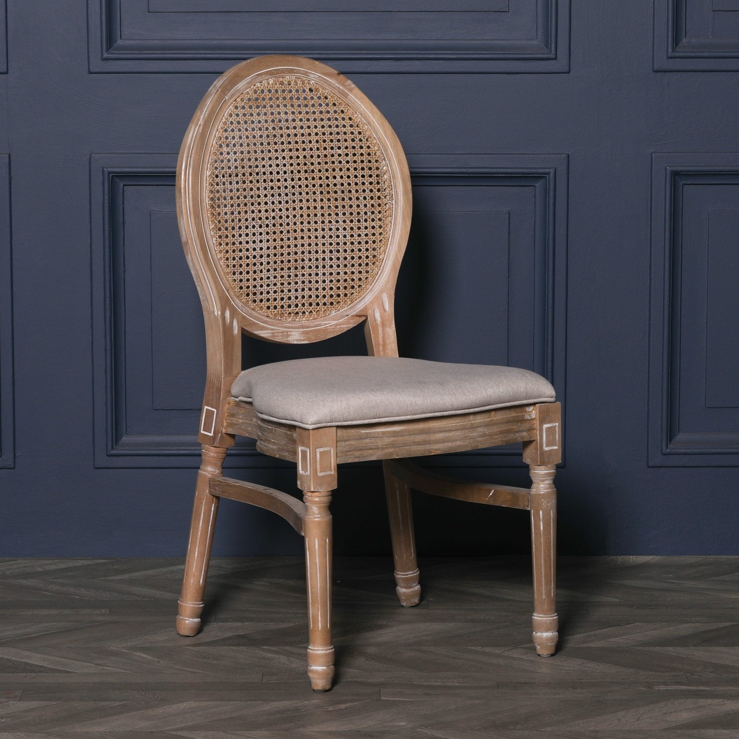 Wooden Louis Upholstered Dining Chair CasaFenix