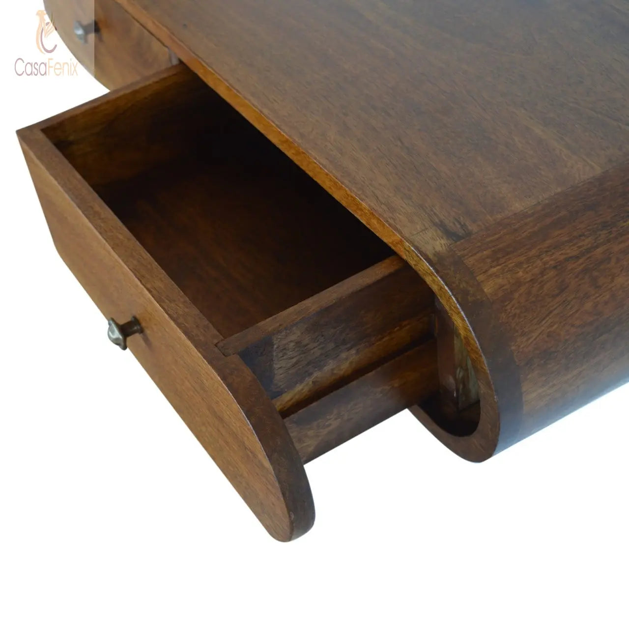 Wall Mounted Chestnut Console Table 100% solid mango wood it has a chestnut finish - CasaFenix