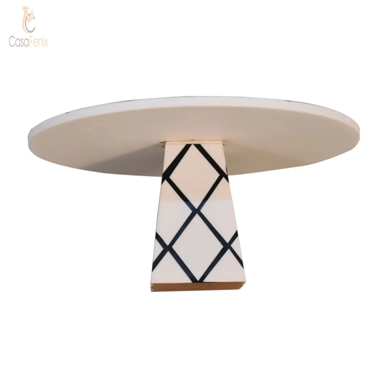 White Cross Base Resin Cake Stand - CasaFenix