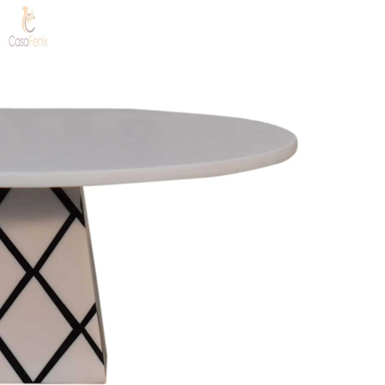 White Cross Base Resin Cake Stand - CasaFenix