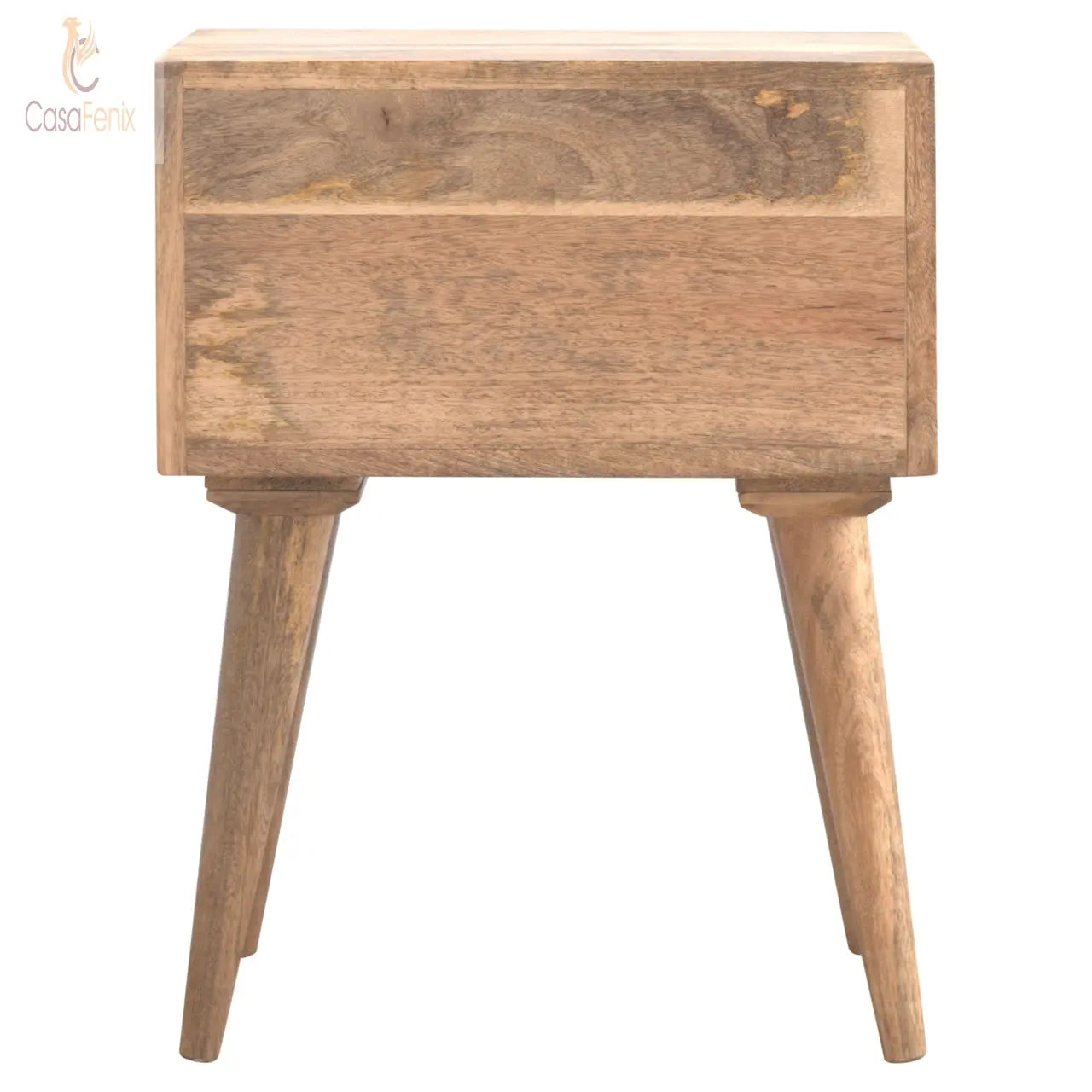 Modern Solid Wood Bedside 100% solid mango wood and has a fine oak-ish finish - CasaFenix