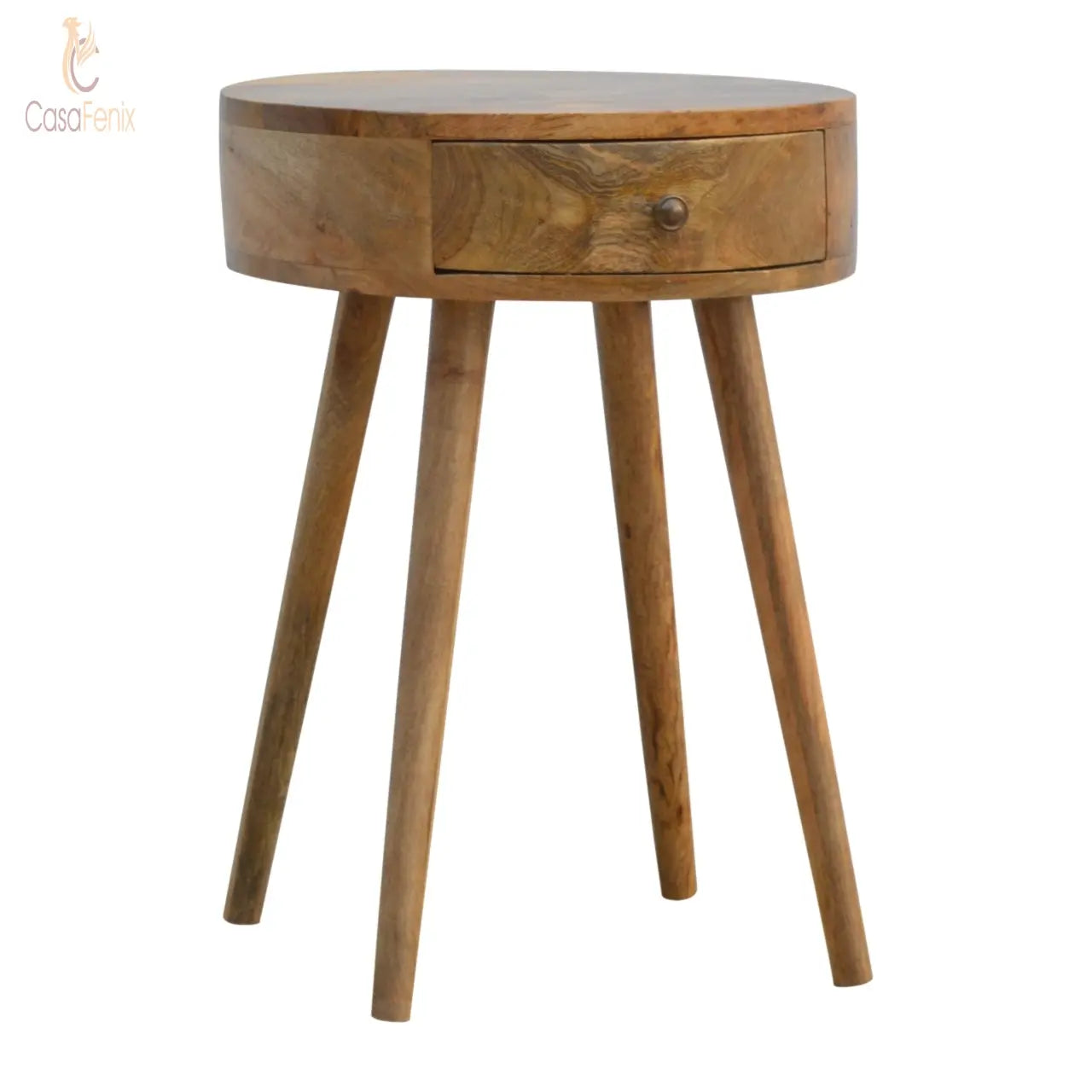 Nordic Circular Shaped Bedside Table - CasaFenix