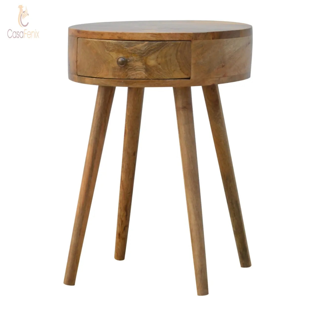 Nordic Circular Shaped Bedside Table - CasaFenix