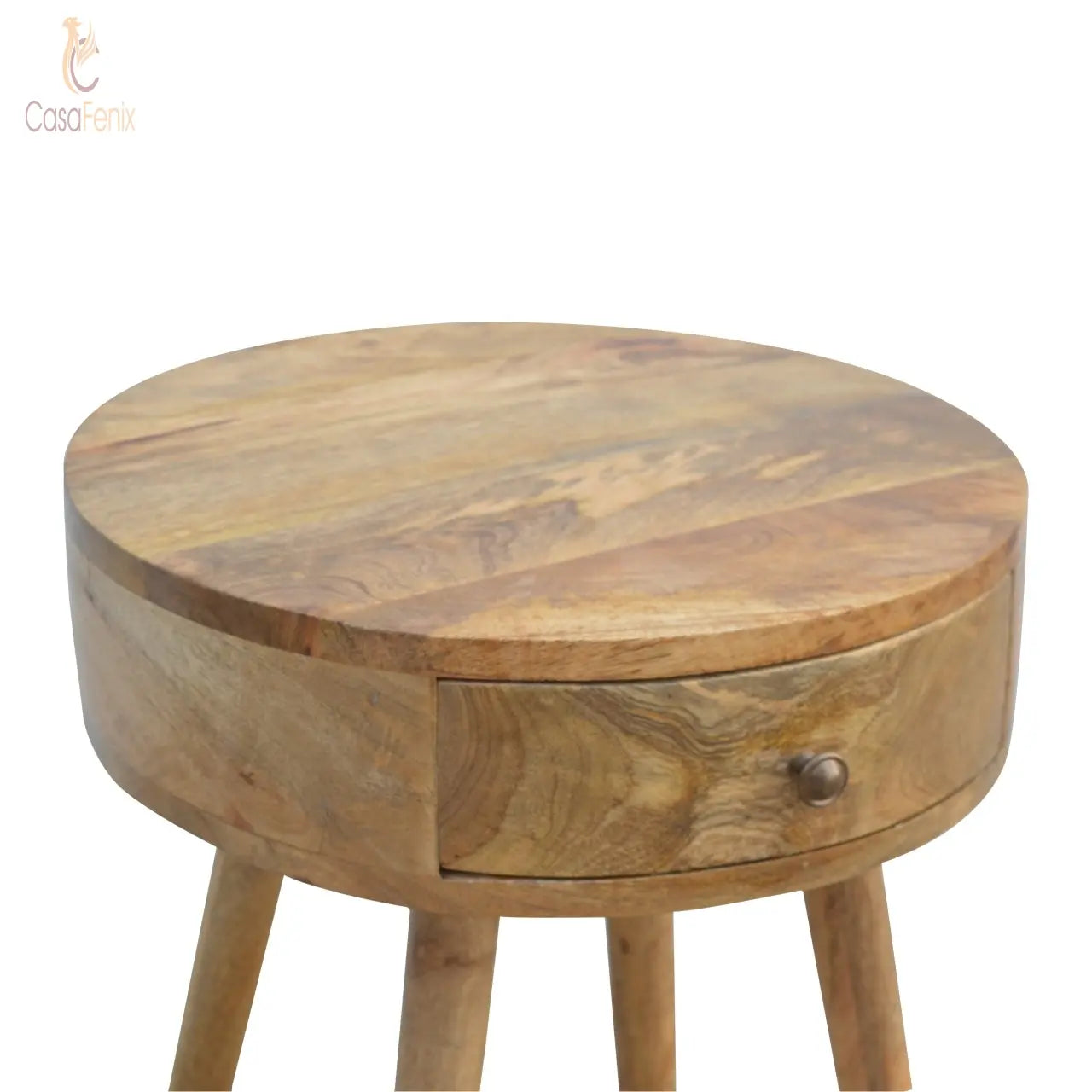 Nordic Circular Shaped Bedside Table - CasaFenix